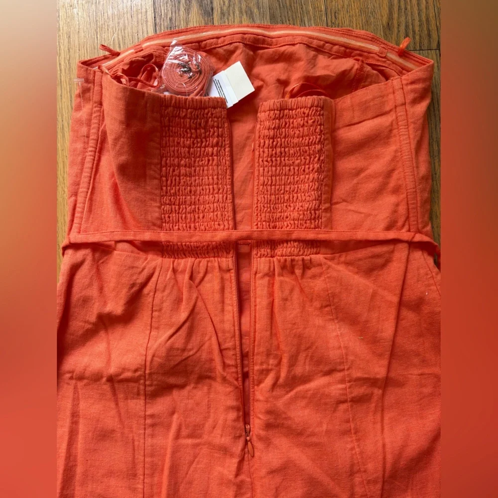 Abercrombie and Fitch Scarlett Strapless Linen-Blend Skort - Picture 6 of 8